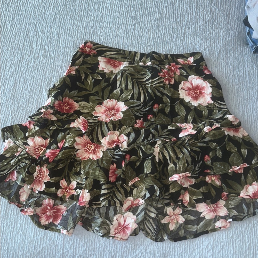 American Eagle Outfitters Floral Skirt with Pink and Green
